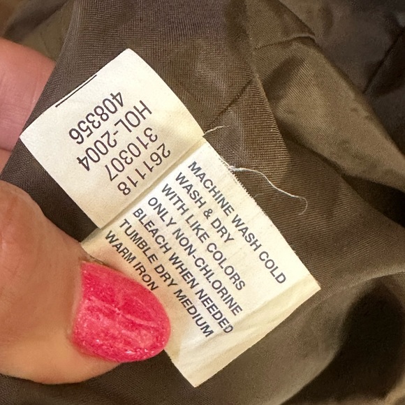 GAP Vintage Y2K Chocolate Brown 100% COTTON Button Coat M Trench Coat - Picture 8 of 10